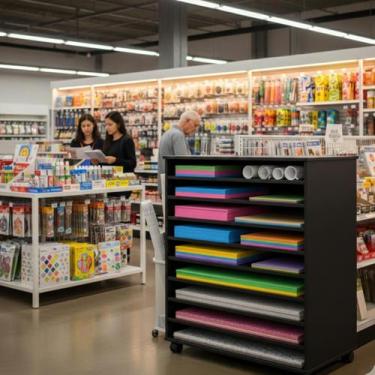 Imagem de Porta Cartolinas Eva Color Set A1 Armário Papelaria Preto Cód.301 - KL