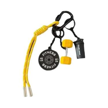 Imagem de Chaveiro De Silicone Para Amantes De Academia: Halteres, Pesos E Anilh