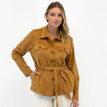 Imagem de Jaqueta Doce Trama em Suede com Cinto Feminina-Feminino