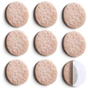 Imagem de Protetor De Feltro Redondo Com Adesivo R 3cm Com 9 Peças 30 X 30 Mm - 