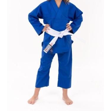Imagem de Kimono Torah Judo ou JiuJitsu Combate Infantil, Azul, M1
