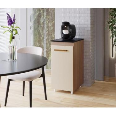 Imagem de Balcão Multiuso 83cm 1 Porta Zara - Savana/Off White Móblis