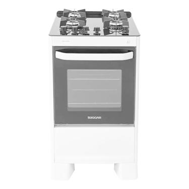 Imagem de Fogão De Piso Max Glass 4 Bocas Bivolt Fgvmg410br Suggar Branco