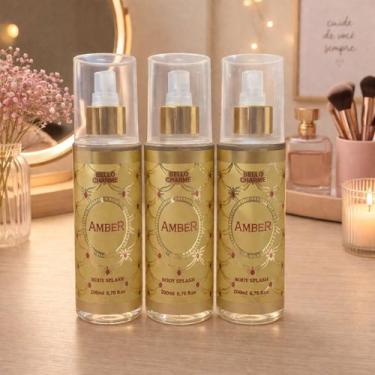Imagem de 3 Body Splash Árabe Amber Feminino 200ml Bello Charme Oficial