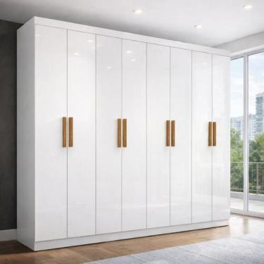 Imagem de Guarda Roupa Casal 100% MDF 8 Portas 4 Gavetas Slim - Maxel