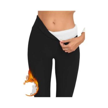 Imagem de Leggings Femininas De Cintura Alta Com Forro De Fleece E Controle De B