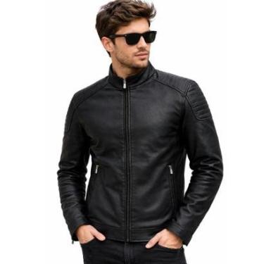 Imagem de Jaqueta Masculina Couro PU Peluciada Forrada Premium-Masculino