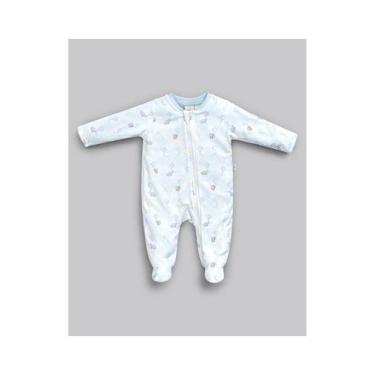 Imagem de Macacão Menina Azul Bebê Anjos Baby, RN, Azul