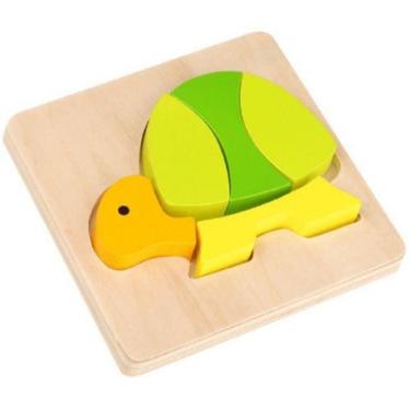 Imagem de Quebra-Cabeças para Bebês em Madeira Tartaruga - Tooky Toy