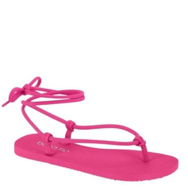 Imagem de Sandália Rasteira Chinelo De Dedo Amarrar Beira Rio 8449905, Pink, 37
