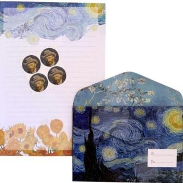 Imagem de Kit Papeis de Carta com Envelopes La Palomita - Van Gogh - BUENDIA