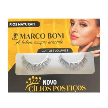 Imagem de Cílios Postiços Curtos De Fios Naturais Volume 2 Marco Boni, Preto