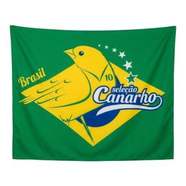 Imagem de Bandeira Tecido Canarinho sem Haste 50X70 - Senhor Preço