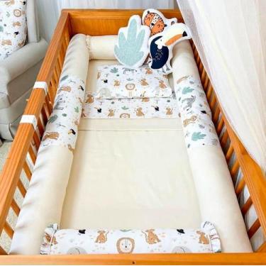 Imagem de Kit de Berço Rolinho 10 Peças Felice Safari - Biramar Baby