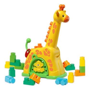Imagem de Girafa Atividades Amarela Articulada 15 Blocos Cardoso Toys