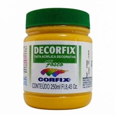 Imagem de Tinta Acrílica Fosca Corfix 250ml para Arte e Artesanato Cor:Amarelo O