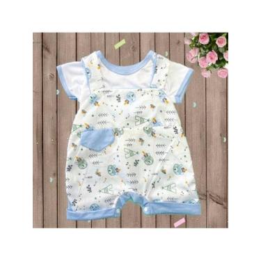 Imagem de Macacão Para Bebê Menino Com Suspensório Jardineira Calor Verão Infant