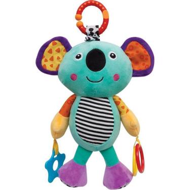 Imagem de Brinquedo para Bebê Coala Treme Atividades com Argolas Chocalho e Mordedor Pelúcia Buba