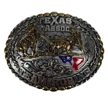 Imagem de Fivela Redonda Team Roping Laco Em Dupla O Cinto De Montaria - Master