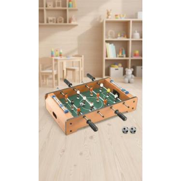 Imagem de Mini Mesa de Pebolim em Madeira 51cm - 2 Bolas - Congratulations Store