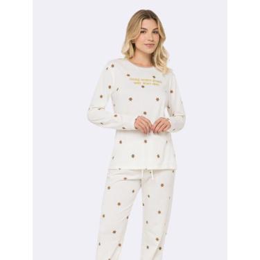 Imagem de Pijama Manga Longa Wild West - Veggi, Marfim, M, Feminino