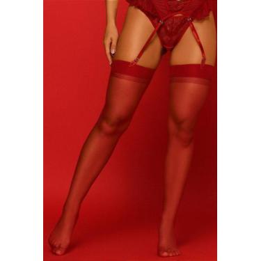 Imagem de Meia-Calça 7/8 Fina Fio 15 Tradicional Loba - Lupo, Vermelho