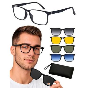 Imagem de Óculos De Sol Com Armação De Grau Clip On 6 Em 1 Envio 24hrs - 20V, Pr
