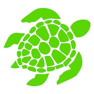 Imagem de Adesivo de transferência de vinil Sea Turtle [escolha qualquer cor] para laptop/carro/caminhão/janela/para-choque (7,6 cm x 6,3 cm, verde)