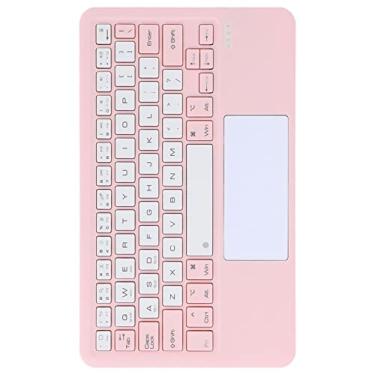 Imagem de Teclado sem fio, teclados de computador Touchpad sem fio Função poderosa Três cores disponíveis para OS X para Windows para Android(cor de rosa)