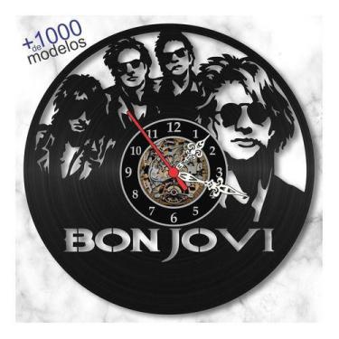 Imagem de Relógio Parede Bon Jovi Bandas Rock 70 80 90 Disco Vinil Lp - Lp Ilust