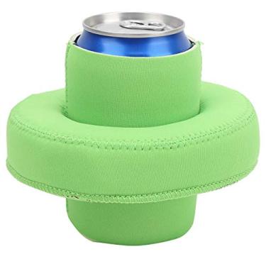 Imagem de Suporte flutuante de bebidas de neoprene de 330 ml para piscina flutuante, praia, lago, rio (verde)