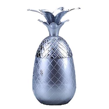 Imagem de Yajun Copo de cobre de metal para coquetéis em forma de abacaxi, copo de vinho, decoração de casa, acessórios de bar, uso de restaurante, prata