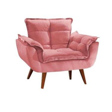 Imagem de Cadeira Decorativa Opala Sued Rose - Kimi Design
