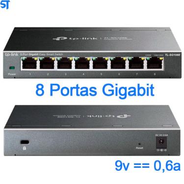 Imagem de Switch 8 Portas Tp-Link TL-Sg108e Easy Smart Gigabit 10/100/1000 Mbps