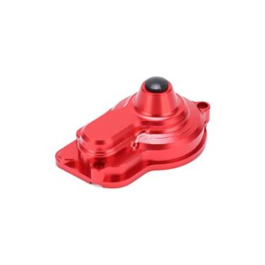 Imagem de Capa de engrenagem principal traseira de controle remoto, capa protetora de engrenagem principal de alumínio RC de alta resistência para Mini-T 2.0 2WD para caminhão de estádio 1/18 RC (vermelho)