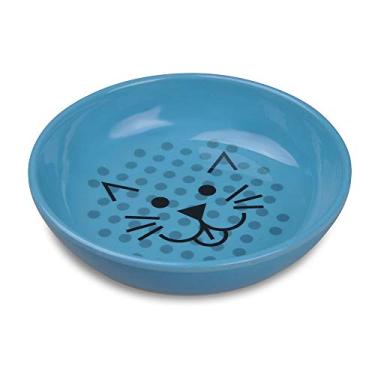 Imagem de Van Ness Pets EcoWare tigela para gatos que não agride bigodes, prato largo para gatos, 227 g, azul