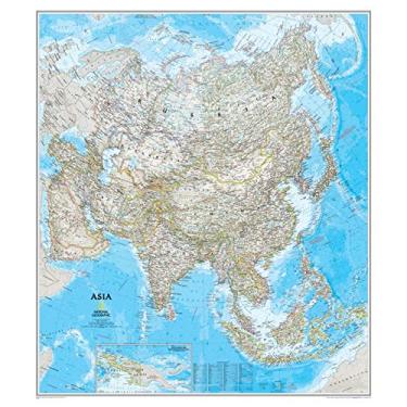 Imagem de MAPA DE PAREDE 86,36 cm X 96,52 cm ÁSIA