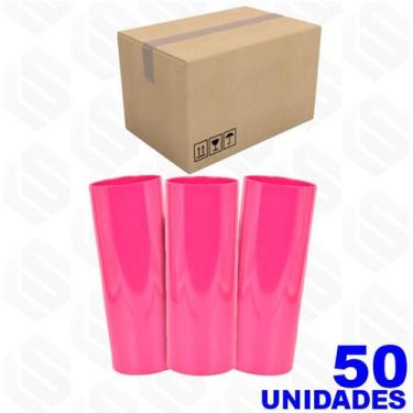 Imagem de Copo Long Drink Rosa Pink P/ Transfer Laser 350 Ml - 50 Und - Lapa Sub