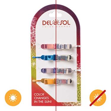 Imagem de Del Sol Grampos de cabelo que mudam de cor – muda de cor ao sol – Clipes de cabelo elegantes que dão a você dois visuais em uma – 2 peças