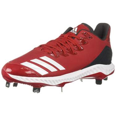 Imagem de adidas Icon Bounce – Chuteira feminina de metal Fastpitch, Vermelho elétrico, branco/carbono., 13