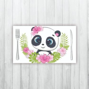 Imagem de Jogo Americano 2 Un Retangular Neoprene Panda - Criative Gifts