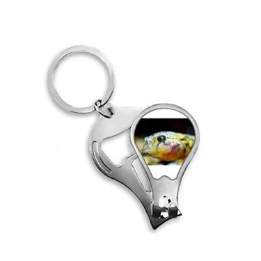 Imagem de Cortador de unhas de peixe tropical pequeno de organismo marinho abridor de chaveiro tesoura
