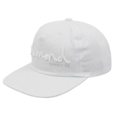 Imagem de Boné Diamond Og Script Unstruct Snapback Branco