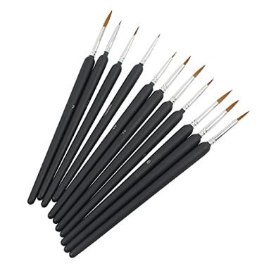 Imagem de LUGU 11pc Paint Brush Art Script Liner Paintbrush pa A sta Acrílico Aquarelle Guache Aquarela Pintu a Ó pa Great Art D wing Supplies