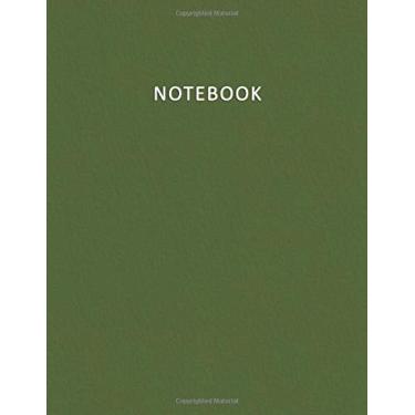 Imagem de Notebook: Cuaderno para notas con 100 páginas blancas y numeradas - Índice de inicio - Elegante color verde militar - Tamaño A4 - Diario, Doodles, Bocetos, Dibujos, Notas, Memorias