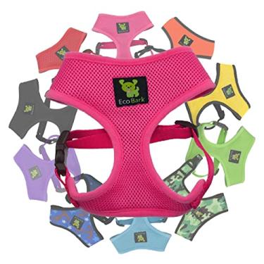 Imagem de (Medium, Pink) - EcoBark Classic Dog Harness Soft Gentle No Pull & No Choke Dog Harnesses Double Padded Halter Ultra Cushioned Walking Breathable Mesh Dog Vest for Puppies XS Small Medium Large Dogs in 10 Colours