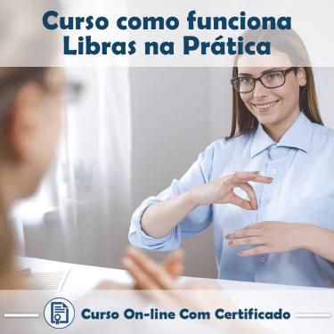 Imagem de Curso online em videoaula sobre como funciona Libras na Prática com Certificado + 2 brindes