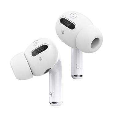 Imagem de elago [6 pares de pontas de ouvido AirPods Pro com capa de fone de ouvido integrada compatível com Apple AirPods Pro, cabe na capa, antiderrapante, [3 tamanhos: grande + médio + pequeno] [patente