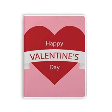 Imagem de Diário de capa macia para caderno Happy Valentine's Day rosa vermelho