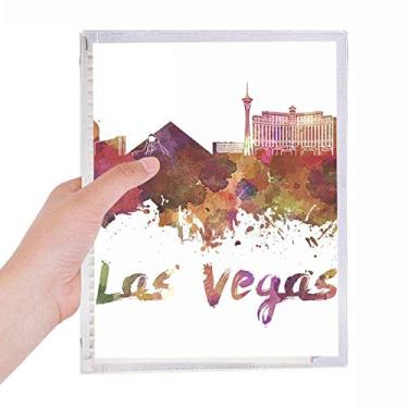 Imagem de Caderno de aquarela Las Vegas America City com folhas soltas e diário recarregável